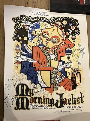 My Morning Jacket Bonnaroo 2008 Signed Poster • $580