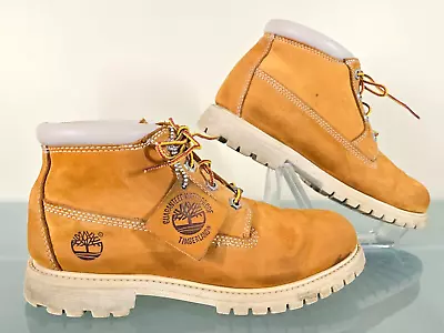 TIMBERLAND Nubuck Waterproof Wheat Mid Boots 23391 Mens Size 8.5 • $34.99