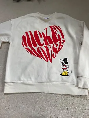 £1 • Buy Ladies Mickey Mouse Sweatshirt Size S (8-10)