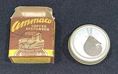 Vintage 1940's Ammaco Coffee Dispenser Lid For Canning Jar Original Box • $9.95