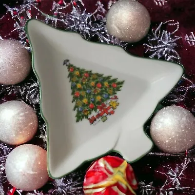 Mt Clemens Christmas Tree Nut Dish Ceramic Vintage Bowl 80s Pottery Candy Japan • $17.99