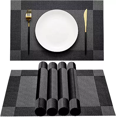 AHHFSMEI PlacematsPlacemats Set Of 6 For Dining Table Washable Woven Vinyl... • $22.09