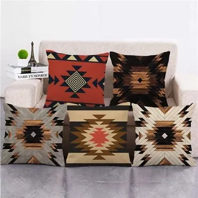 Nation Cojines Pillow Case Navajo Western Country Aztec Gometric Cushion Cover • £4.06