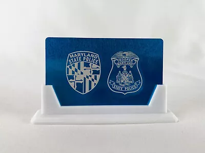 Police Memorabilia Desk Art Engraving Maryland State Police / Trooper - MSP • $15