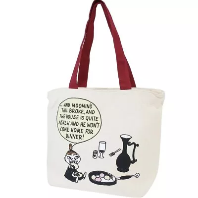 Moomin LITTLE MY Tote Bag  Zipper Bag MM2309 Yum Yum Yum Canvas Fabric • $39.99