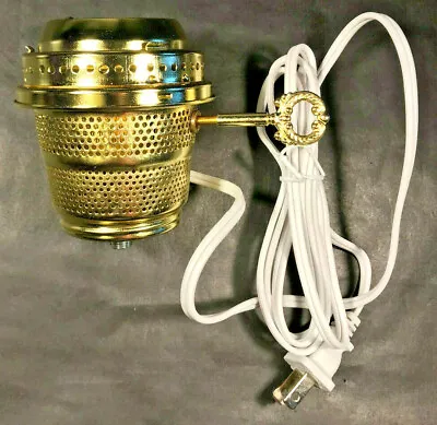 New Brass Electric Burner With 6ft. White Cord For Aladdin Brand Lamps #EB242 • $49.50