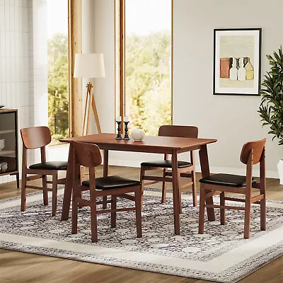 5 Piece Dining Table Set Wood Kitchen Breakfast Furniture With 4 Chair US • $434.99