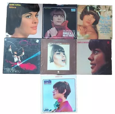 MIREILLE MATHIEU Lot Of 7  12  Vinyl LP Record Albums 1960's French Chanson Pop  • $59.95