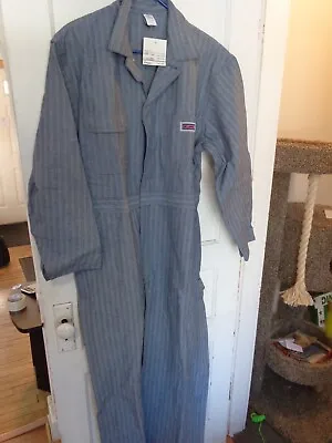 Nos Fisher Stripe 98 Vintage Big Mac Engineer Coveralls Size 44r *jc Penny* • $70