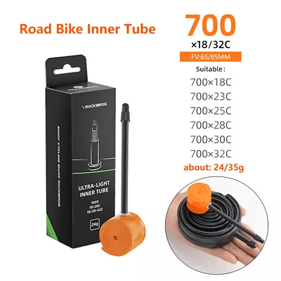 ROCKBROS Road Bike Inner Tube 700 X 18/32C FV 65/85MM Pesta Valve TPU Tyre Tube • $25.99