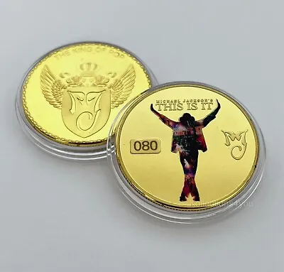 Michael Jackson Commemorative Gold Plated Coin The King Of Pop Collectible Coin • $12.60