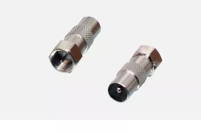F Type Male Screw Connection To TV Male Coaxial Coax Cable Connector X1      386 • £3.65
