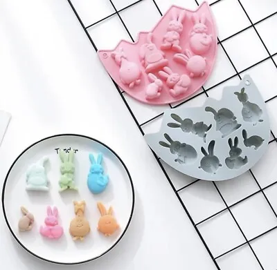 Easter Bunny Shaped Silicone Material Baking Moulds | Cake Decorating Jelly • £6.99