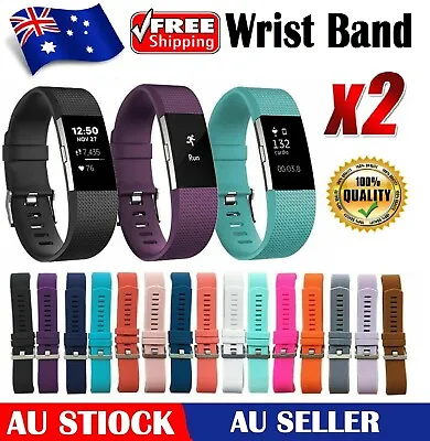 $11.99 • Buy FOR Fitbit Charge 2 Band Various Silicone Band Replacement Wristband Watch Strap