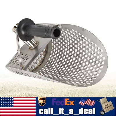 Metal Detector Sand Scoop Stainless Steel Metal Detecting Hunting Scoop W/Holes • $52.26