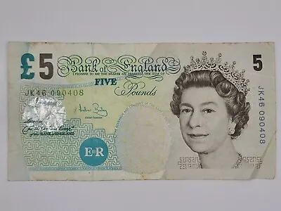 ND (2004-2011) UK 5 Pounds Banknote - Elizabeth II & Elizabeth Fry - P#391c • $10