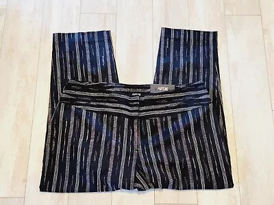 Apt. 9 14 Torie Capri Straight Cropped Pant Size 14 B/W Striped No Pckts NWT • $23.19