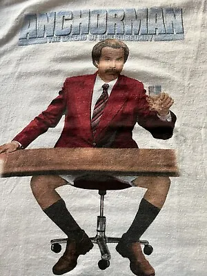 Anchorman The Legend Of Ron Burgundy Size Large Short Sleeves Graphic T Shirt • $18.98