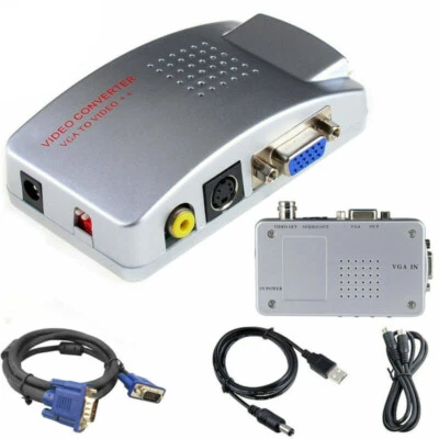£16.19 • Buy PC Laptop VGA To BNC TV AV S-Video Converter Adapter Box Composite HDTV CZ