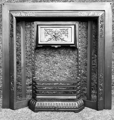 £195 • Buy Cast Iron Tiled Fireplace / Fire Surround Insert / Victorian / Edwardian Style