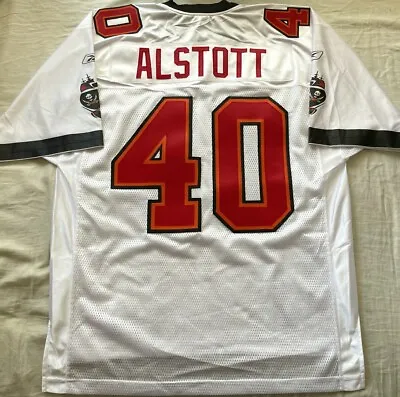 Mike Alstott Tampa Bay Buccaneers 2002 Authentic Reebok White Stitched 40 Jersey • $340.40
