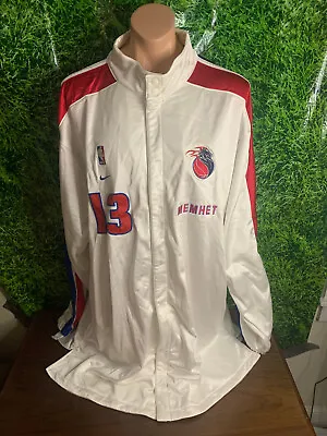 2002-03 Detroit Pistons Basketball #13 Mehmet Okur Worn Warmup Jacket 3XL+4 • $350