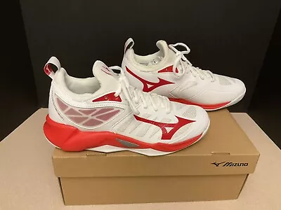New! Womens Mizuno Wave Dimension Red/White Volleyball Shoes. Size 8. Awesome! • $99.99