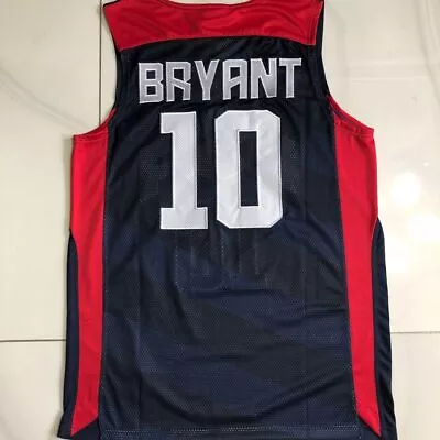 Usa Dream Team 10 #10 Bryant Basketball Jerseys Navy White Stitched Throwback • $22.99