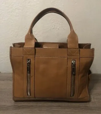 Vintage Michael Kors British Tan Leather Three Section Travel Tote Bag  • $68