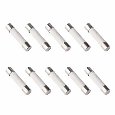 10X UNIVERSAL 8 AMP CERAMIC MICROWAVE FUSES SLOW BLOW 20mm X 5mm T8AH 250V • £11.99