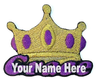 $8.75 • Buy Crown Custom Iron-on Patch With Name Personalized