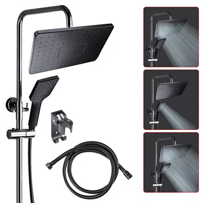 $34.39 • Buy 10'' Rainfall Shower Head Combo High Pressure Dual Handheld Shower Head W/ Hose
