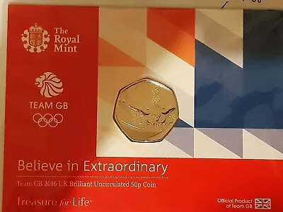 2016 50P TEAM GB RIO OLYMPICS ROYAL MINT FIFTY PENCE 50p BUNC PACK • £5