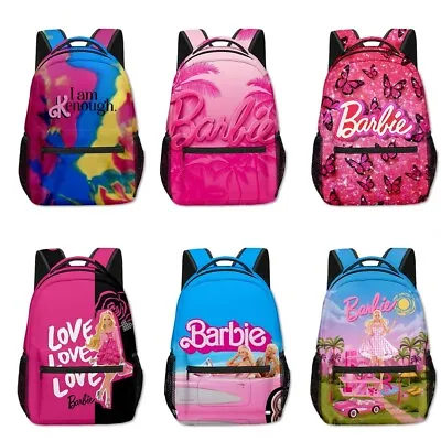 Barbie 3D Print Backpack Kids Girls School Bag Travel Rucksack Xmas Gift • $29.99