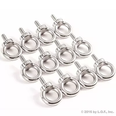 12 Stainless Steel DIN 580 Machine Shoulder Lifting Eye Bolt M6 316SS Marine 6mm • $17.76