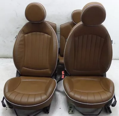 07-13 Mini Cooper S Mayfair Toffee Brown Leather Seats R56 Hatchback Lounge OEM • $799.99