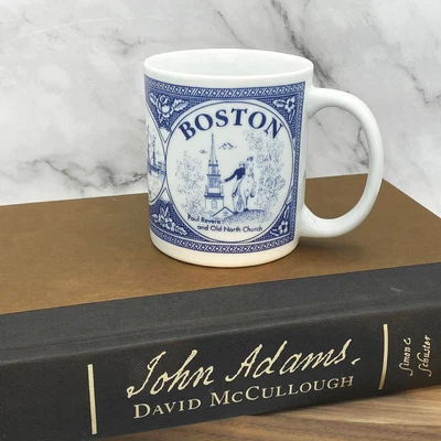 $14.99 • Buy Collectible Vintage BOSTON Souvenir Coffee Mug - Delft Inspired Blue & White