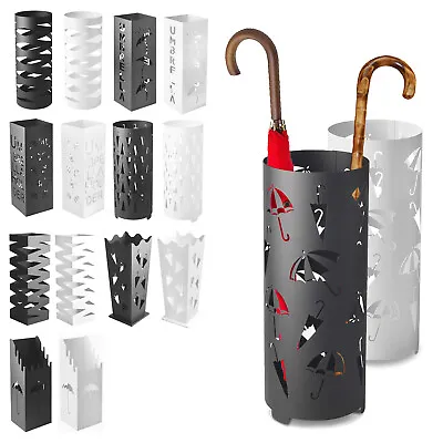 Umbrella Holder Stand Metal Home Storage Rack Walking Stick Rain Water Drip Tray • £22.99
