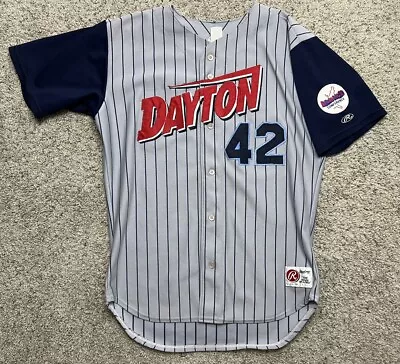 Vintage Dayton Flyers Game Worn Used Baseball Jersey #42 Mid Atlantic Sz 44 • $99.99