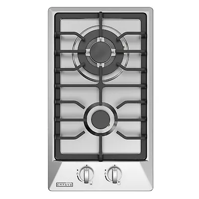 Empava 12 In. Gas Stove Cooktop 2 Italy Sabaf Sealed Burners In Stainless Steel • $155.80