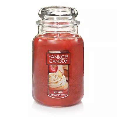 Yankee Candle Sugared Cinnamon Apple - 22 Oz Original Large Jar Scented Candle • $16.69