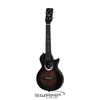 $789.99 • Buy Enya Taimane Moon Signature Tenor Ukulele AcousticPlus Pickup Black 5 String