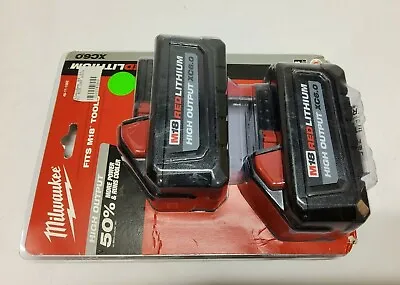 New Milwaukee M18 18-Volt Lithium-Ion High Output 6.0Ah Battery Pack (2-Pack) • $179.99