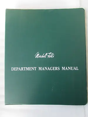 RARE VTG Marshall Field's DEPARTMENT MANAGERS MANUAL SYSTEM 3 RING BINDER • $69.99