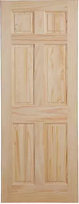 6 Panel Oak Veneer Internal Door (H)1981mm (W)838mm (T)35mm • £60