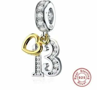 $27.50 • Buy Happy Birthday (Age) S925 Sterling Silver Charms By Charm Heaven 13 16 18 21 50 