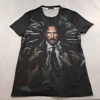 John Wick Allover Print Keanu Reeves T Shirt Dream Shirt Moscow Small • $23.99