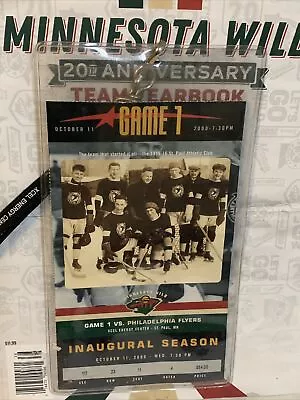 2000 MN Wild Inaugural 1st Franchise Game Lanyard Ticket Stub 20th Ann Magazine • $27.50