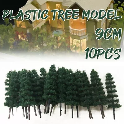 10PC Miniature Pine Trees Model Train Garden Park Wargame Scenery Layout Diorama • $5.52