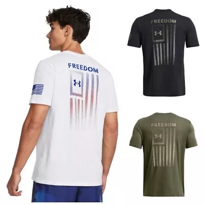 Under Armour 1382973 Men's UA Freedom Flag Gradient T-Shirt Short Sleeve Tee • $26.99